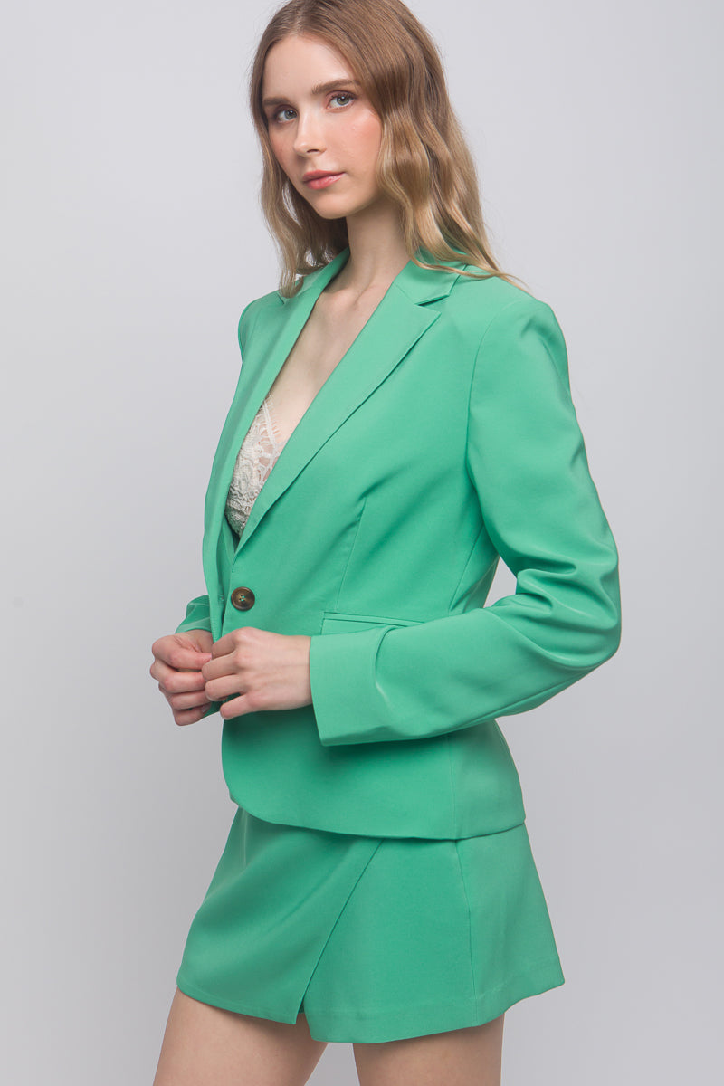 Single Button Closures Vertigo Blazer